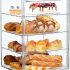 Bread Box,Large Bread Box for Kitchen Countertop - 4 Layers Adjustable Bread Storage Container, Clear Boxes for Kitchen Counter, Bread Box Airtight,Bread Holder,Perfect for Bread, Bagel, Muffins