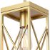 Fivess Lighting Modern Gold Pendant Light with Metal Cage, One-Light Adjustable Rods Mini Pendant Lighting Fixture for Kitchen Island Cafe Bar Farmhouse
