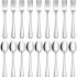 Hiware 24-piece Forks and Spoons Silverware Set, Food Grade Stainless Steel Flatware Cutlery Set for Home, Kitchen and Restaurant, Mirror Polished, Dishwasher Safe